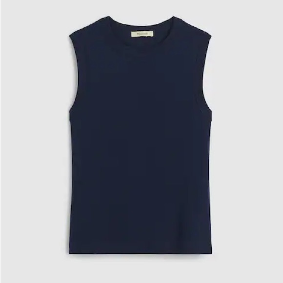 Madewell The '90s Crew Neck Tank in Compact Cotton - size small - Picture 5 of 5
